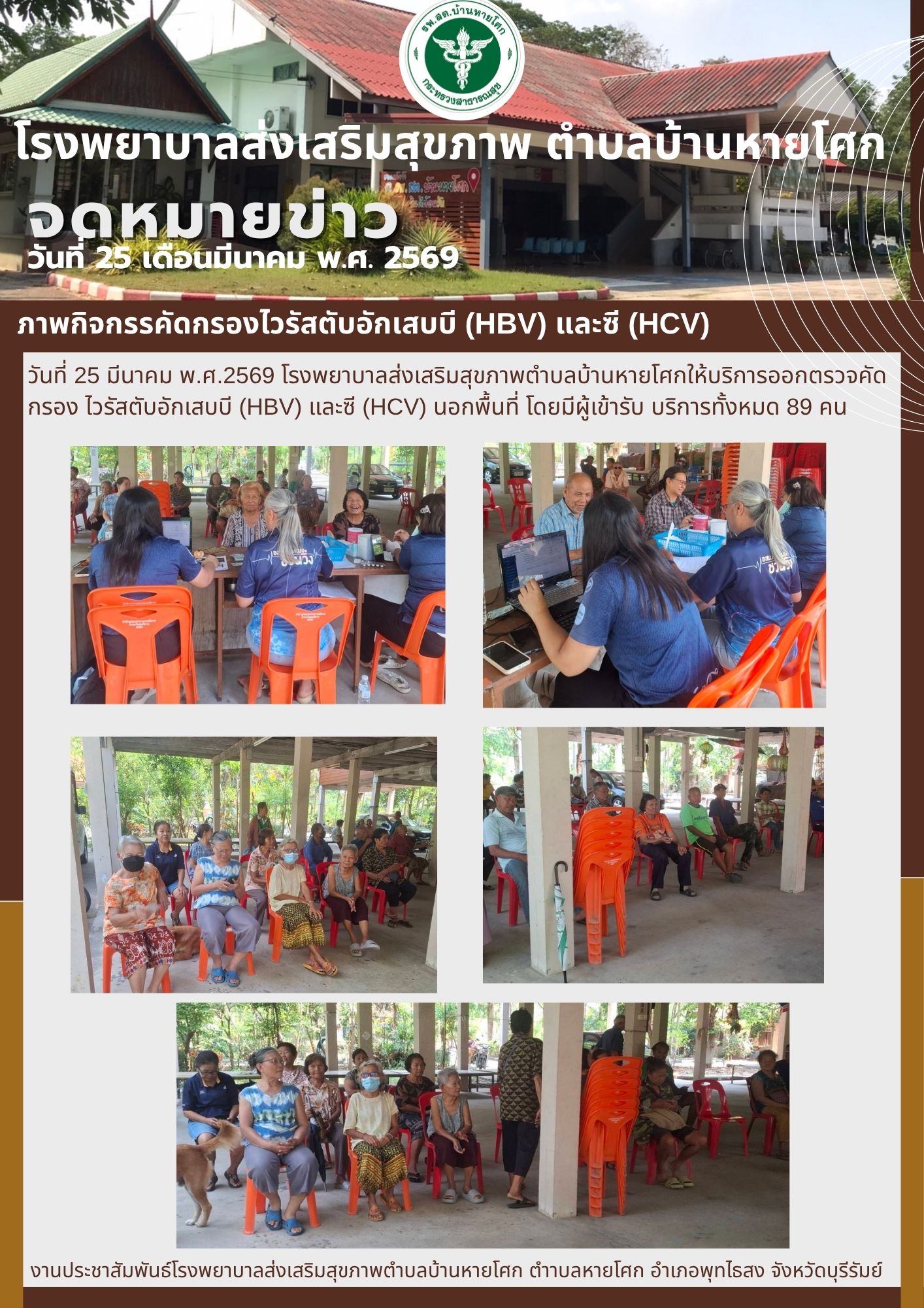 คัดกรองไวรัสตับอักเสบบี (HBV) และซี (HCV)