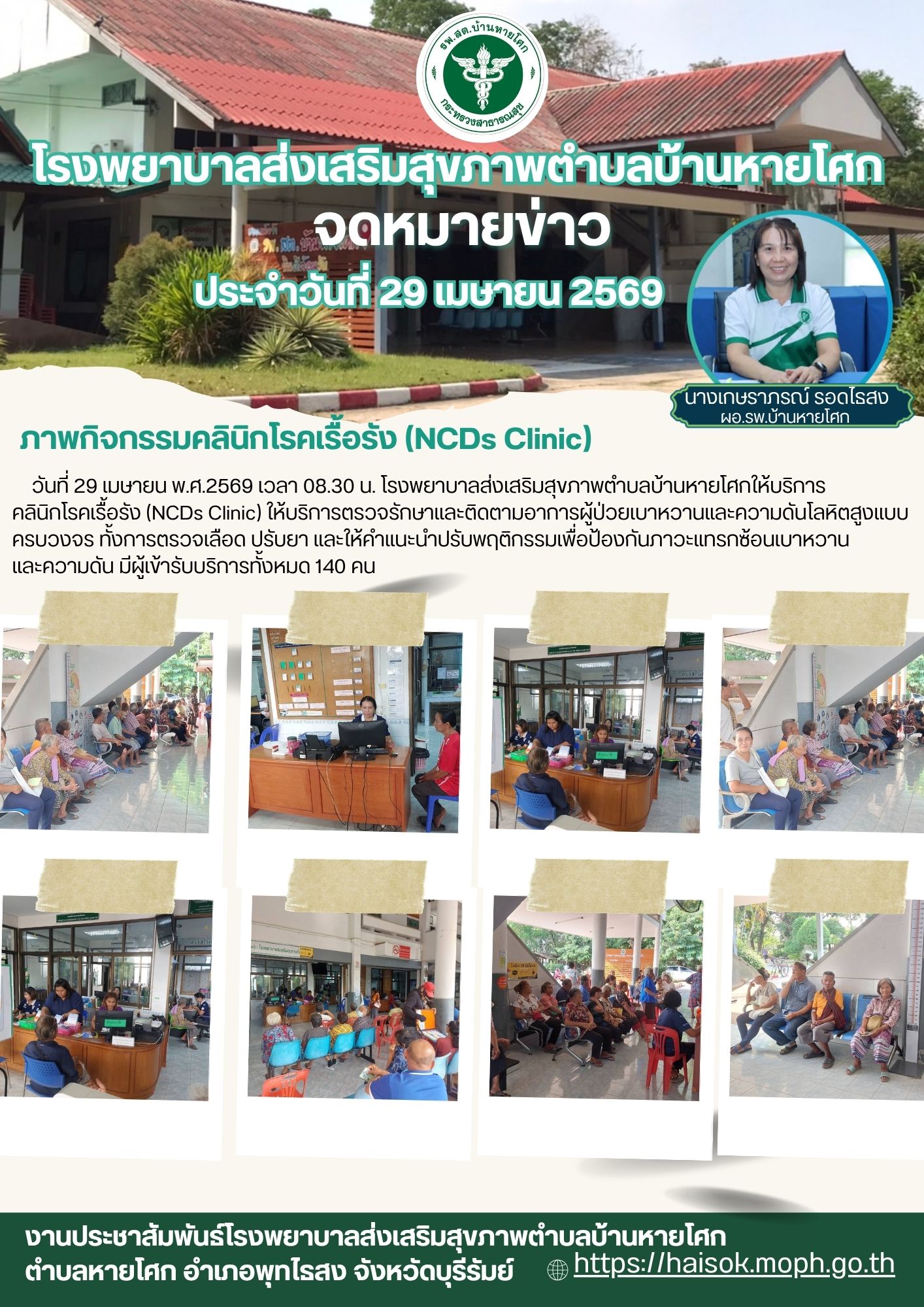 กิจกรรมคลินิกโรคเรื้อรัง (NCDs Clinic) 